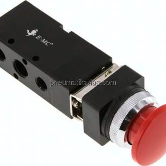 5/2-Wege Pilztaster-Ventil, rot, G 1/4"