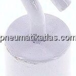 Neodym-Magnet mit Haken, 15mm, weiß, 1er Pack
