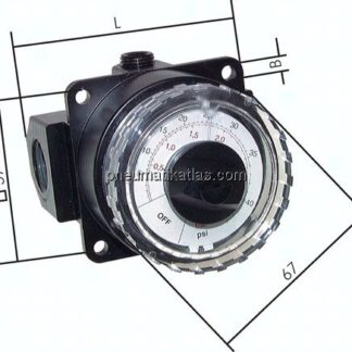 Manometerregler, G 2", 0 - 3 bar