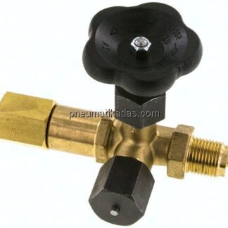 Manometer-Absperrventil G 1/2" Positionierbare Muffe - Zapfen mit Schaft für Messgerätehalter,Messin