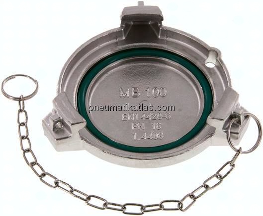 Tankwagenkupplung Verschlussdeckel, 1.4408 für VK 100 ES