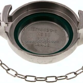 Tankwagenkupplung Verschlussdeckel, 1.4408 für VK 80 ES