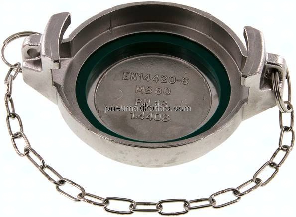 Tankwagenkupplung Verschlussdeckel, 1.4408 für VK 80 ES