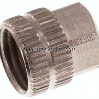 CK-Überwurfmutter 4,3x3mm(M 7x0,75), Messing vernickelt