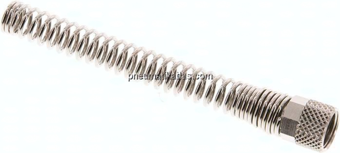 CK-Überwurfmutter 6x4mm(M 10x1), Messing vernickelt Knickschutz