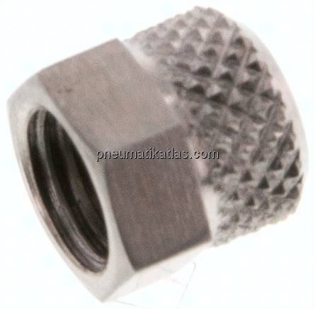 CK-Überwurfmutter 6x4mm(M 8x1), 1.4571