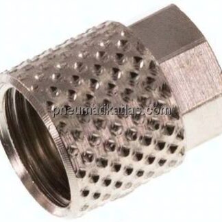 CK-Überwurfmutter 6x4mm(M 8x0,75), Messing vernickelt