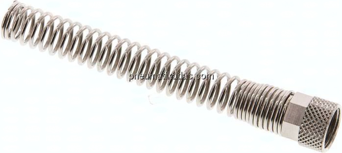 CK-Überwurfmutter 8x6mm(M 12x1), Messing vernickelt Knickschutz