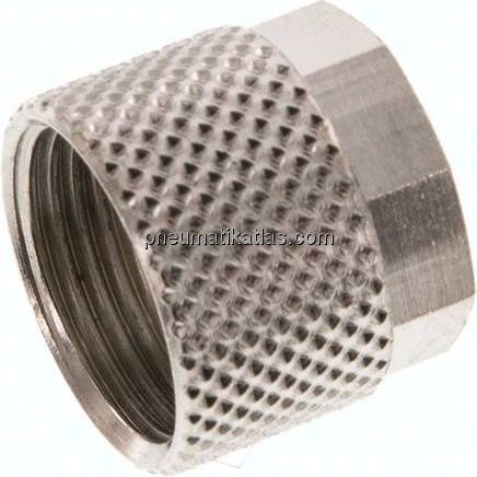 CK-Überwurfmutter 10x8mm(M 14x1), Messing vernickelt