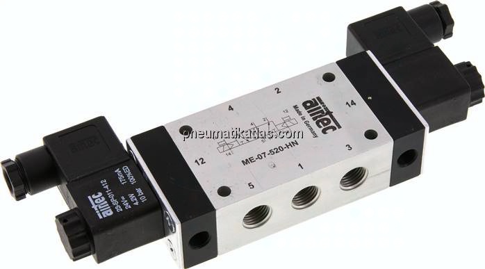5/2-Wege Magnetimpulsventil mit Fremdluftanschluss, G 1/4"