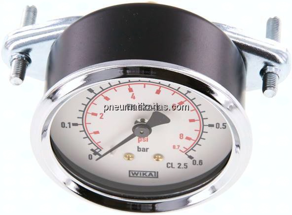 Einbaumanometer, 3-kant-Frontring, 63mm, 0 - 0,6 bar