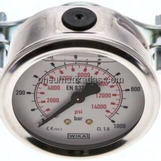Glycerin-Einbaumanometer, 3kt-Frontring, 63mm, 0 - 1000 bar