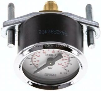Einbaumanometer, 3-kant-Frontring, 40mm, 0 - 10 bar