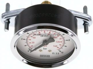 Einbaumanometer, 3-kant-Frontring, 63mm, 0 - 10 bar