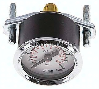 Einbaumanometer, 3-kant-Frontring, 40mm, 0 - 1 bar