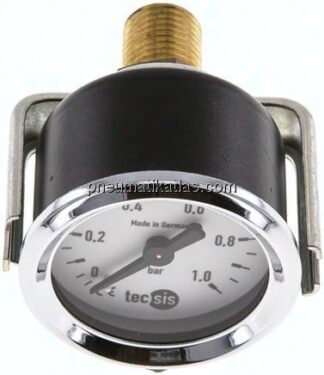 Einbaumanometer, 3-kant-Frontring, 40mm, 0 - 1 bar