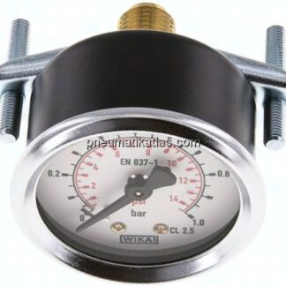 Einbaumanometer, 3-kant-Frontring, 50mm, 0 - 1 bar