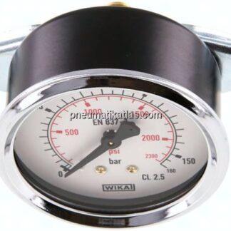 Einbaumanometer, 3-kant-Frontring, 63mm, 0 - 160 bar
