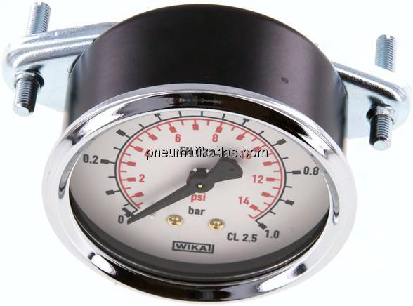 Einbaumanometer, 3-kant-Frontring, 63mm, 0 - 1 bar