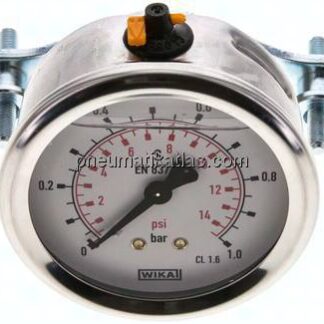 Glycerin-Einbaumanometer, 3kt-Frontring, 63mm, 0 - 1 bar