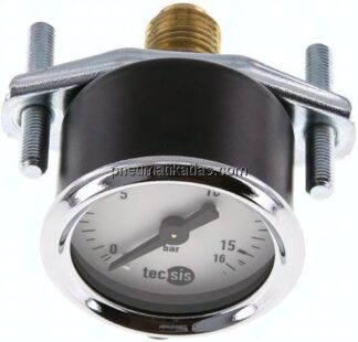 Einbaumanometer, 3-kant-Frontring, 40mm, 0 - 16 bar