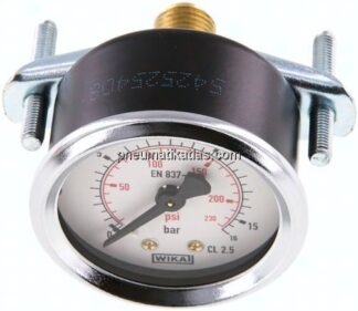 Einbaumanometer, 3-kant-Frontring, 50mm, 0 - 16 bar