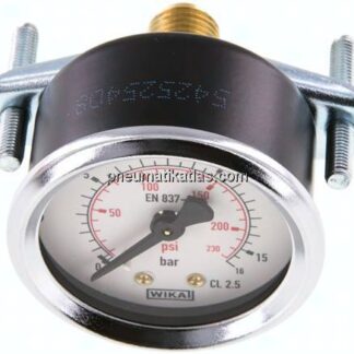 Einbaumanometer, 3-kant-Frontring, 50mm, 0 - 16 bar
