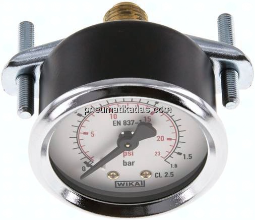 Einbaumanometer, 3-kant-Frontring, 50mm, 0 - 1,6 bar