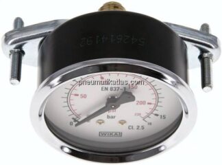 Einbaumanometer, 3-kant-Frontring, 63mm, 0 - 16 bar