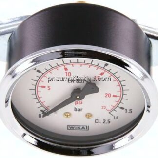 Einbaumanometer, 3-kant-Frontring, 63mm, 0 - 1,6 bar