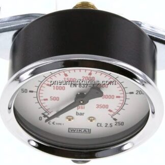 Einbaumanometer, 3-kant-Frontring, 63mm, 0 - 250 bar