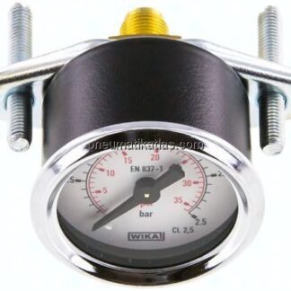 Einbaumanometer, 3-kant-Frontring, 40mm, 0 - 2,5 bar
