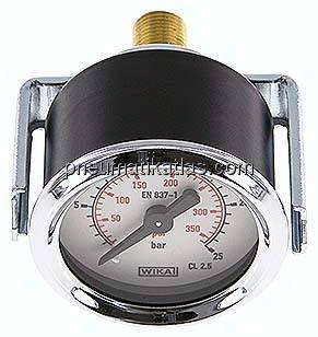 Einbaumanometer, 3-kant-Frontring, 40mm, 0 - 25 bar