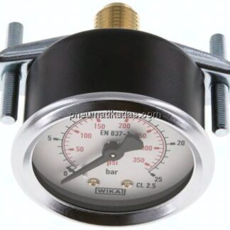 Einbaumanometer, 3-kant-Frontring, 50mm, 0 - 25 bar