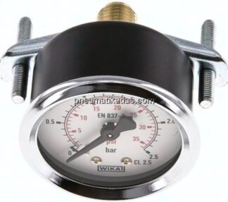 Einbaumanometer, 3-kant-Frontring, 50mm, 0 - 2,5 bar