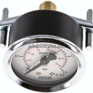 Einbaumanometer, 3-kant-Frontring, 50mm, 0 - 2,5 bar