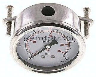 Glycerin-Einbaumanometer, 3kt-Frontring, 63mm, 0 - 2,5 bar