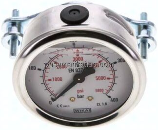 Glycerin-Einbaumanometer, 3kt-Frontring, 63mm, 0 - 400 bar