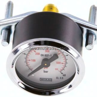 Einbaumanometer, 3-kant-Frontring, 40mm, 0 - 40 bar