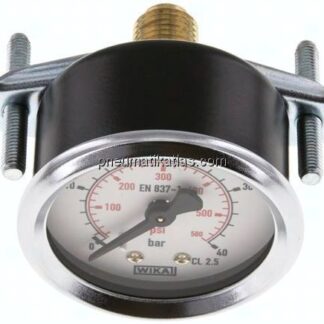 Einbaumanometer, 3-kant-Frontring, 50mm, 0 - 40 bar