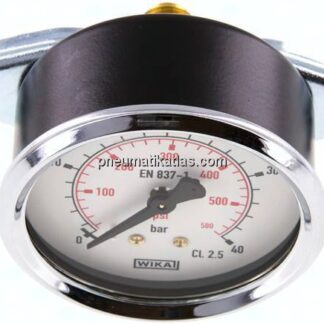 Einbaumanometer, 3-kant-Frontring, 63mm, 0 - 40 bar