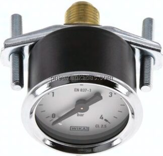 Einbaumanometer, 3-kant-Frontring, 40mm, 0 - 4 bar