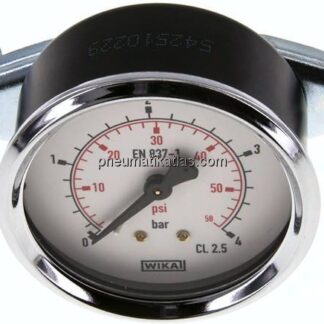 Einbaumanometer, 3-kant-Frontring, 63mm, 0 - 4 bar