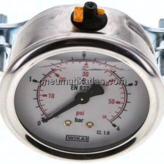 Glycerin-Einbaumanometer, 3kt-Frontring, 63mm, 0 - 4 bar