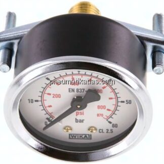 Einbaumanometer, 3-kant-Frontring, 50mm, 0 - 60 bar