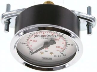 Einbaumanometer, 3-kant-Frontring, 63mm, 0 - 60 bar