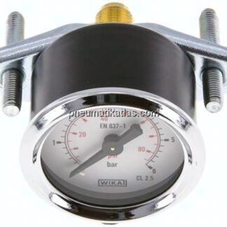 Einbaumanometer, 3-kant-Frontring, 40mm, 0 - 6 bar