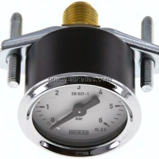 Einbaumanometer, 3-kant-Frontring, 40mm, 0 - 6 bar