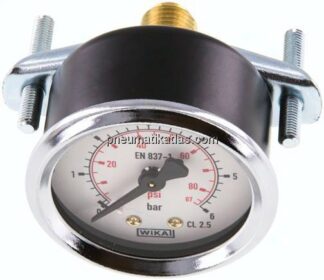 Einbaumanometer, 3-kant-Frontring, 50mm, 0 - 6 bar