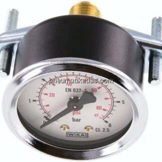 Einbaumanometer, 3-kant-Frontring, 50mm, 0 - 6 bar
